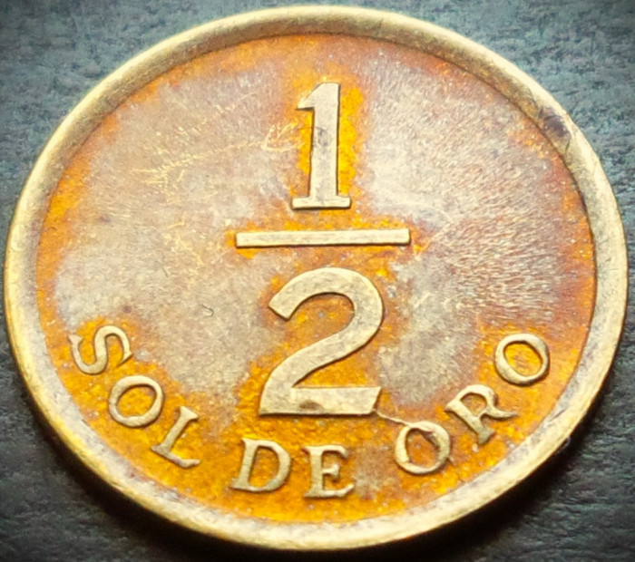 Moneda exotica 1/2 SOL DE ORO - PERU, anul 1976 * Cod 5409
