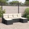 vidaXL Set de canapele pentru grădină 6 pcs Negru Rattan poli 3346827