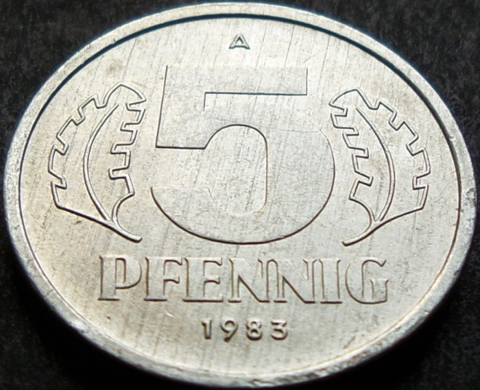 Moneda 5 PFENNIG - RD GERMANA, anul 1983 *cod 955 B