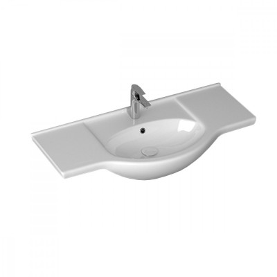 Lavoar ceramic cu aripi V105 105x50 cm foto