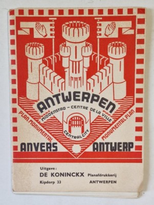 ANTWERPEN , CENTRE DE LA VILLE , HARTA , ANII &amp;#039;60 foto