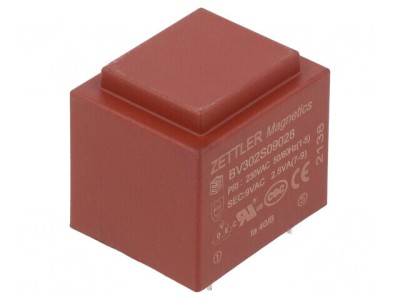 Transformator &amp;icirc;ncapsulat 2,8VA 230VAC 9V pentru PCB foto