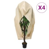 vidaXL Protecție de fleece plante cu fermoar 4 buc 70 g/m&sup2; 3,93x3,5 m