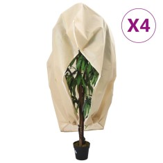 vidaXL Protecție de fleece plante cu fermoar 4 buc 70 g/m&sup2; 3,93x3,5 m 3203564
