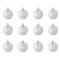 Set Globuri Crăciun, Tinsel Holografic, Spumă, Culoare Alb, Dimensiune 5cm, 12 Bucăți