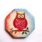 Bufnita rosu cu galben, decoratiune ipsos magnet frigider 32557