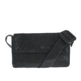 Poseta casual neagra cu bareta lata