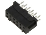 Conector PCB-cablu/PCB HIROSE SignalBee 12 pini, mamă, THT