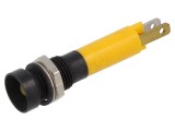 Lampă LED galbenă 24VDC &Oslash;8mm plastic