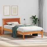 vidaXL Cadru de pat Maro ceruit 90 x 190 cm Lemn de brad