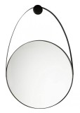 Cumpara ieftin Oglinda perete cu rama metal negru Kieran 46x2.5x68 cm