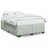 Cumpara ieftin Cadru de pat fara saltea, gri deschis, 140x200 cm, catifea