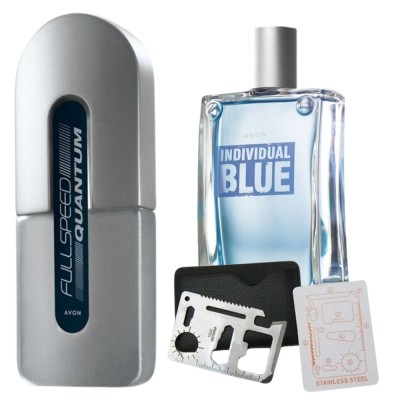 Set apa de toaleta Full Speed Quantum 75 ml, apa de toaleta Individual Blue 100 ml, card multifunctional de supravietuire, otel inoxidabil foto