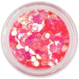 Hexagon nail art roşu coral - element aqua, INGINAILS