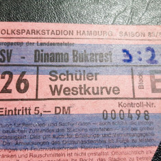 Bilet HSV Hamburg - Dinamo 2 11 1983