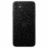 Folie autocolanta Skin, pentru Apple iPhone 15 Pro Max, HoneyComb Negru, protectie spate