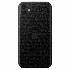 Folie autocolanta Skin, pentru Apple iPhone 15 Pro Max, HoneyComb Negru, protectie spate