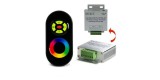 Controler banda led RGB + Telecomanda RF cu touch 5 butoane pentru banda LED RGB, 12 24V 18A