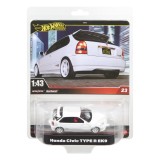 Hot wheels premium real riders masinuta metalica honda civic type r ek9 scara 1 la 43