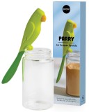 Spatulă din silicon și răzuitoare pentru aluat Parrot &ndash; ustensilă de bucătărie drăguță &ndash; Albastru/Galben