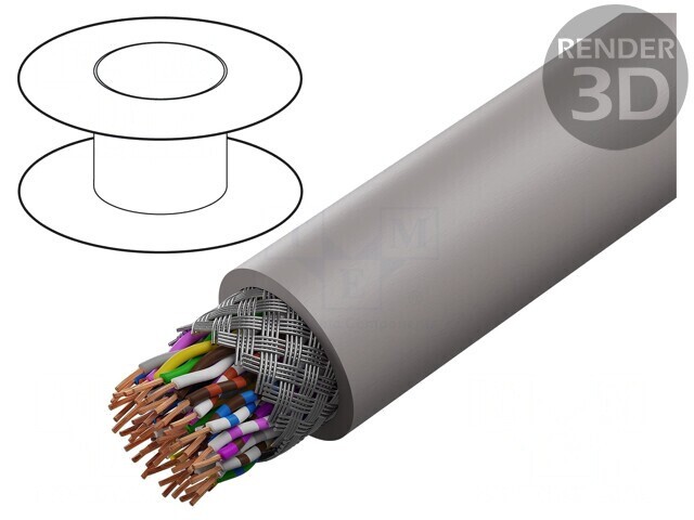 Cablu UNITRONIC LiHCH TP 25x2x0.14mm2 LSZH Gri-Bej 60V