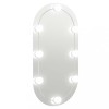 Oglinda ovala cu lumini LED, 80x40, cm sticla