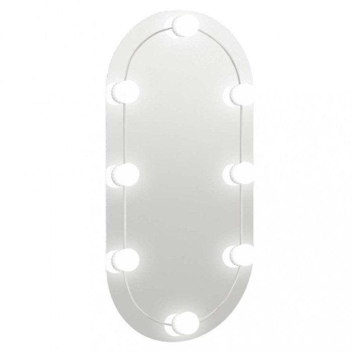 Oglinda ovala cu lumini LED, 80x40, cm sticla