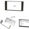 Cadru radio 2DIN cu console metalice + rama (173&times;103mm) Ford 2005-