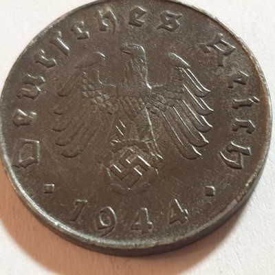 Germania Nazista Germania Nazista 10 reichspfennig 1944 E / Muldenhutten foto