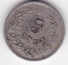 Luxemburg 5 Centimes 1901 foto