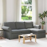 vidaXL Canapea Gri &icirc;nchis 215 x 138 x 80 cm țesătură 42024335