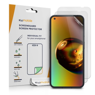 Set 3 Folii de protectie Kwmobile pentru Nothing Phone (1), Transparent, Plastic, KWM0000173F003C foto