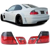 Stop stopuri triple BMW E46 coupe NFL rosu fumuriu LED NOU