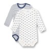Set 2 Body Bebeluși Sanetta M&acirc;necă Lungă, Bumbac Organic, Mărime 104 - Outlet
