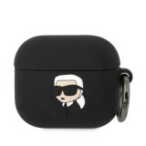 Husa Karl Lagerfeld 3D Karl Head pentru Airpods 3 Black