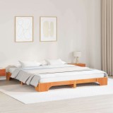Cumpara ieftin Cadru de pat din lemn de pin solid, ceară maro 180x200 cm