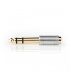 Adaptor Audio JACK 6.35 mm tata - JACK 3.5 mm mama metal argintiu, Nedis