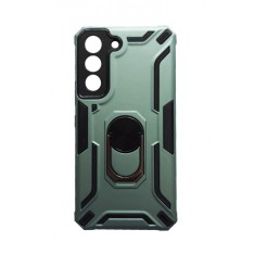 Husa telefon compatibila cu Samsung Galaxy S22, Powerful, Inel si placuta metalica, HT96