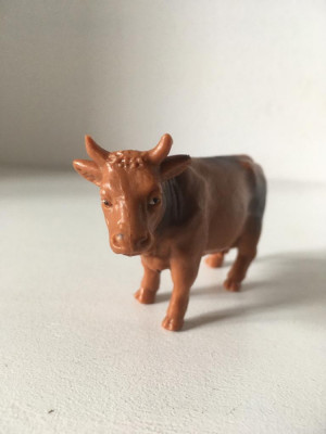 * Figurina vaca, vacuta, Bullyland Germany, 8x5cm, cauciuc tare foto
