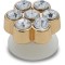 Jibbitz Crocs Tiny Silver Gem Flower