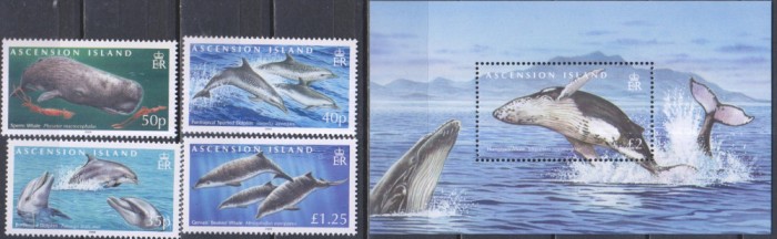 Timbre cu balene din Ascension
