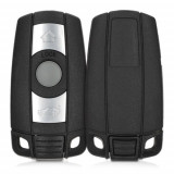 Carcasa Cheie pentru BMW, 3 Butoane, Keyless Go, Kwmobile, Plastic, Negru, 48235.01