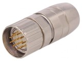 Conector M23 12 PIN Tată Lipire Cablu Drept IP67