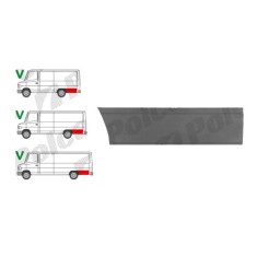 Segment reparatie aripa spate Mercedes Vario 512D-814, 1996-2013 Partea Dreapta, Spate, in spatele rotii