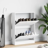 vidaXL Dulap pentru pantofi, alb, 59x17x81 cm, lemn stratificat 342534