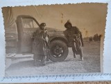 Fotografie militară rom&acirc;nească 1955 &ndash; camion sovietic ZIS/ZIL &ndash; inscripție manuscrisă