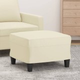vidaXL Taburet, crem, 60x50x41 cm, piele ecologică