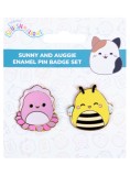 Squishmallows Pin Badges X 2 Sunny &amp; Auggie Vibrant