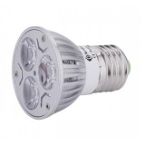 Bec spot led, 3W, 3 x 1W, 3 led-uri, soclu E27, 220V, lumina rece