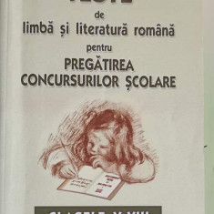 TESTE DE LIMBA SI LITERATURA ROMANA PENTRU PREGATIREA CONCURSURILOR SCOLARE. CLASELE V-VIII-MAGDA MARIN DINESCU,